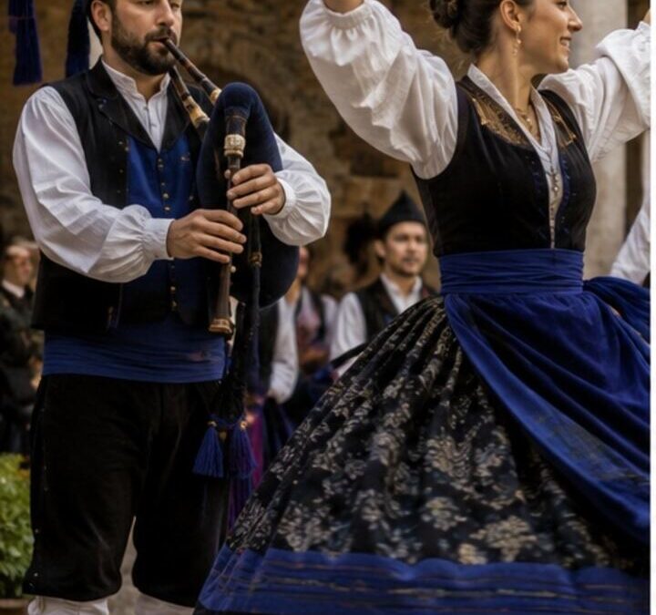 Gaita y baile tradicional asturiano