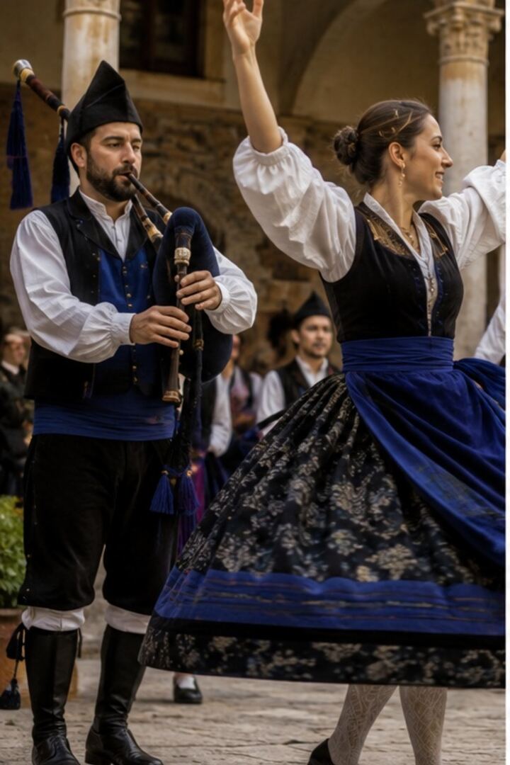 Gaita y baile tradicional asturiano